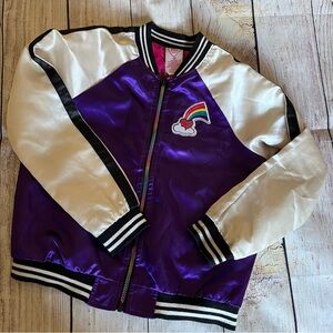 Purple and Cream Unicorn Bomber Jacket from Gymboree